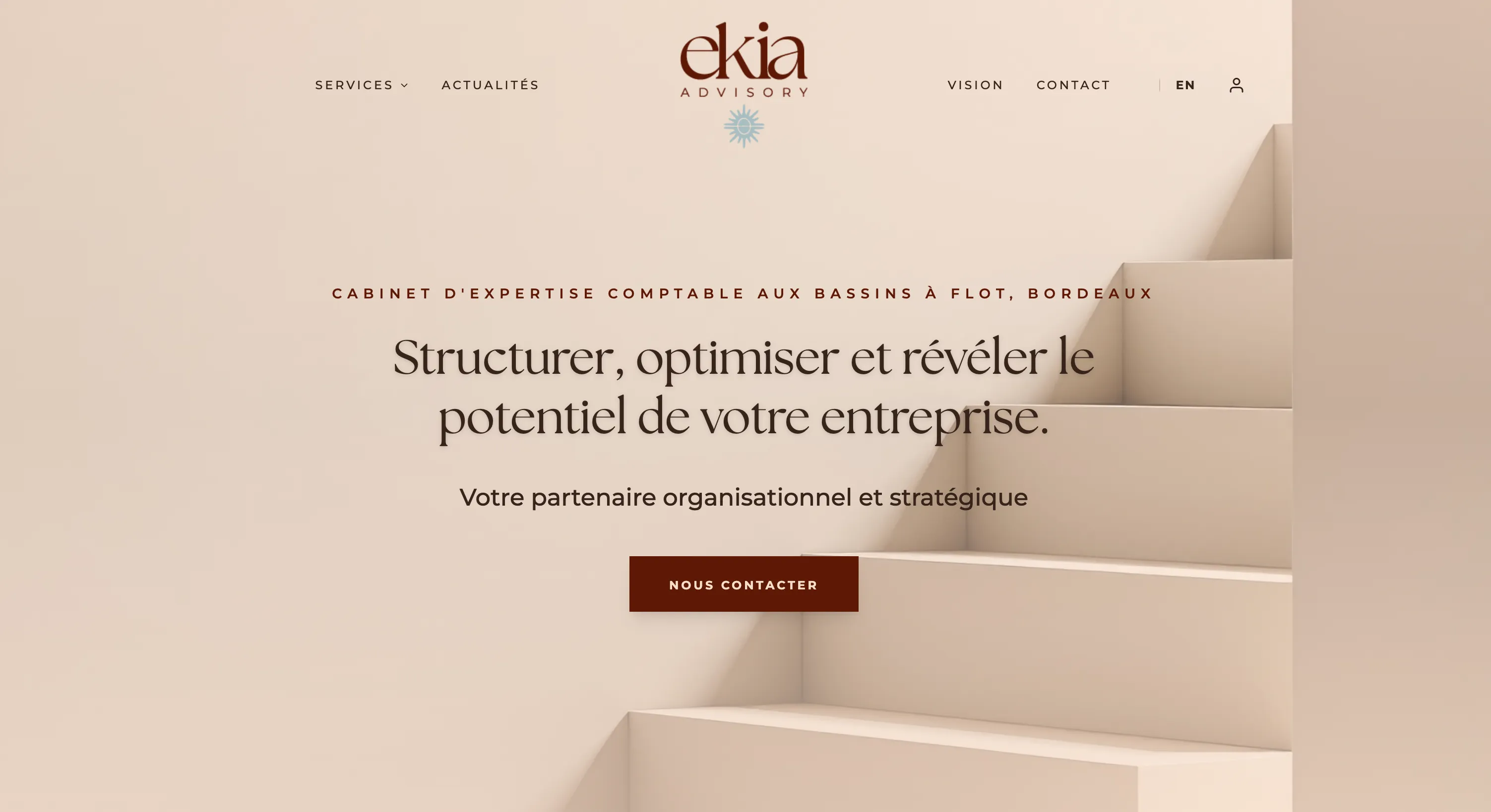Screenshot du site Ekia Advisory